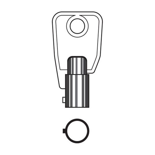 Silca CH9T Key Blank for Chicago and Ace Tubular Cylinders